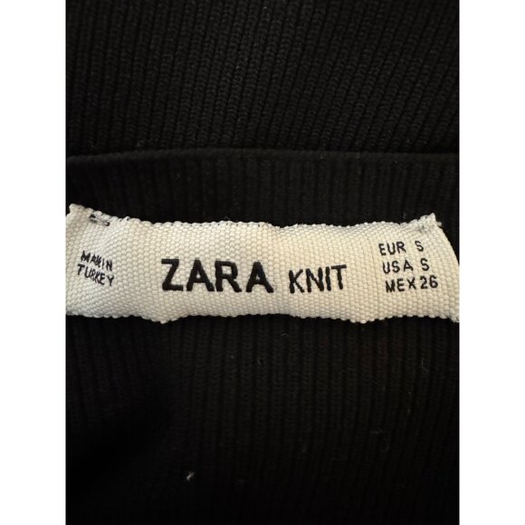 2/$30 Zara Small Knit Black Sleeveless Tunic Waist Tie - Picture 4 of 13
